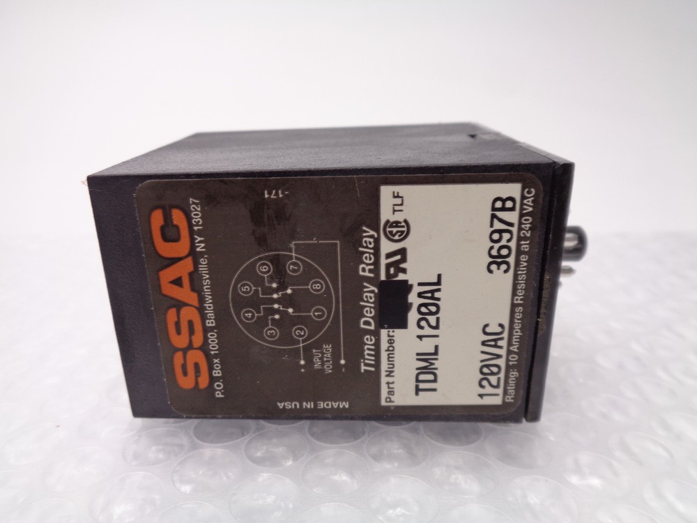 SSAC TDML120AL TIME DELAY RELAY 120V NSMP