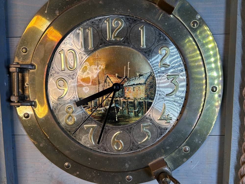 Brass Ship's Porthole Clock Maritime Unique Design Wall Clock Decor