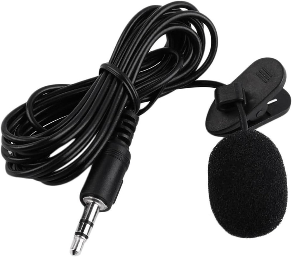 Black Plastic 3.5mm Wired Lavalier Microphone Speech Teaching Sound Amplifier...