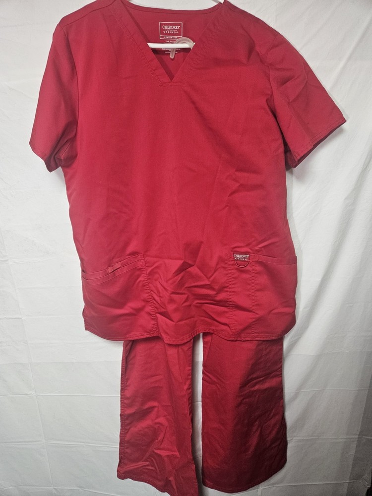 Cherokee XL Red Scrub Set