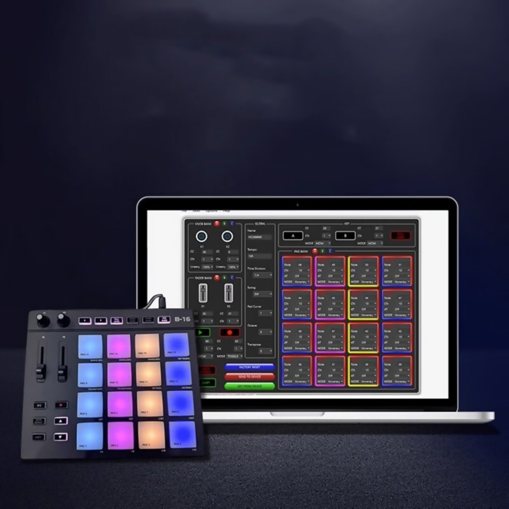 Electric Beat Maker Portable Music Machine Sample Drum Studio Midi DJ Controller