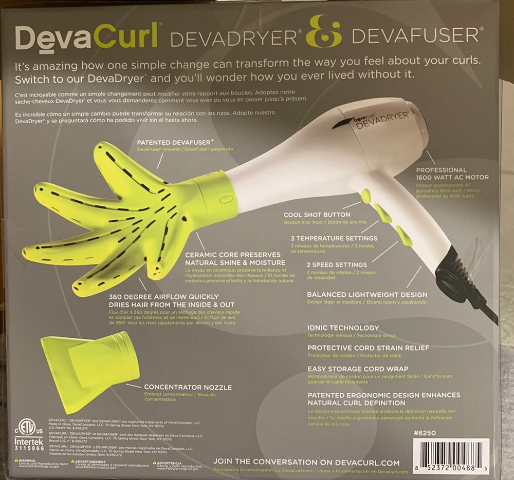 DEVA CURL DevaDRYER WITH DEVAFUSER COMBO