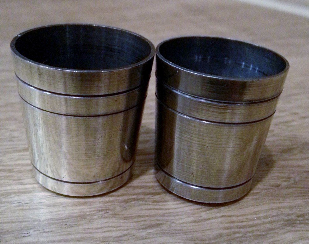 2 x SOLID BRASS 4mm BASE!! "ULTRA" FERRULES for WALKING STICK MAKING. 12 Sizes