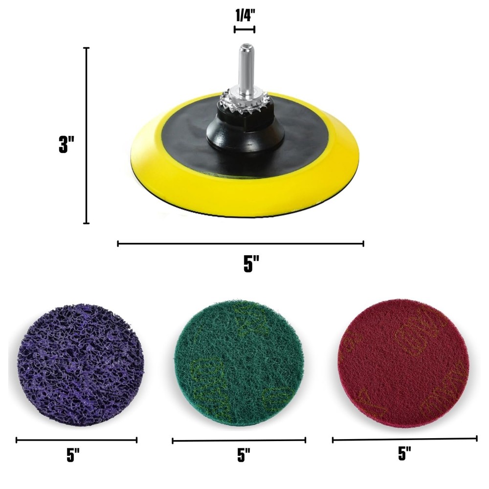 5-Inch Metal Stripping Surface Condition Kit for Angle Grinder