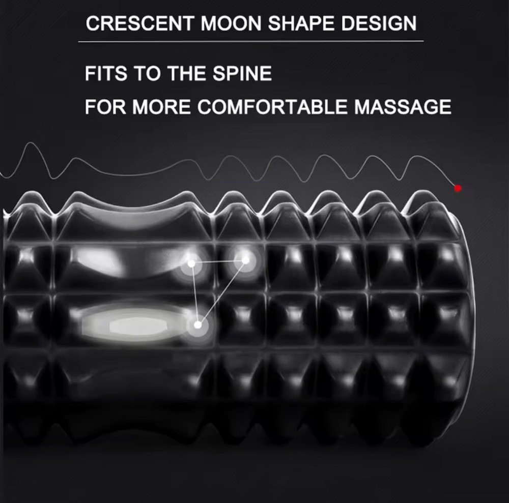 Black Foam Roller 33cm Yoga Column