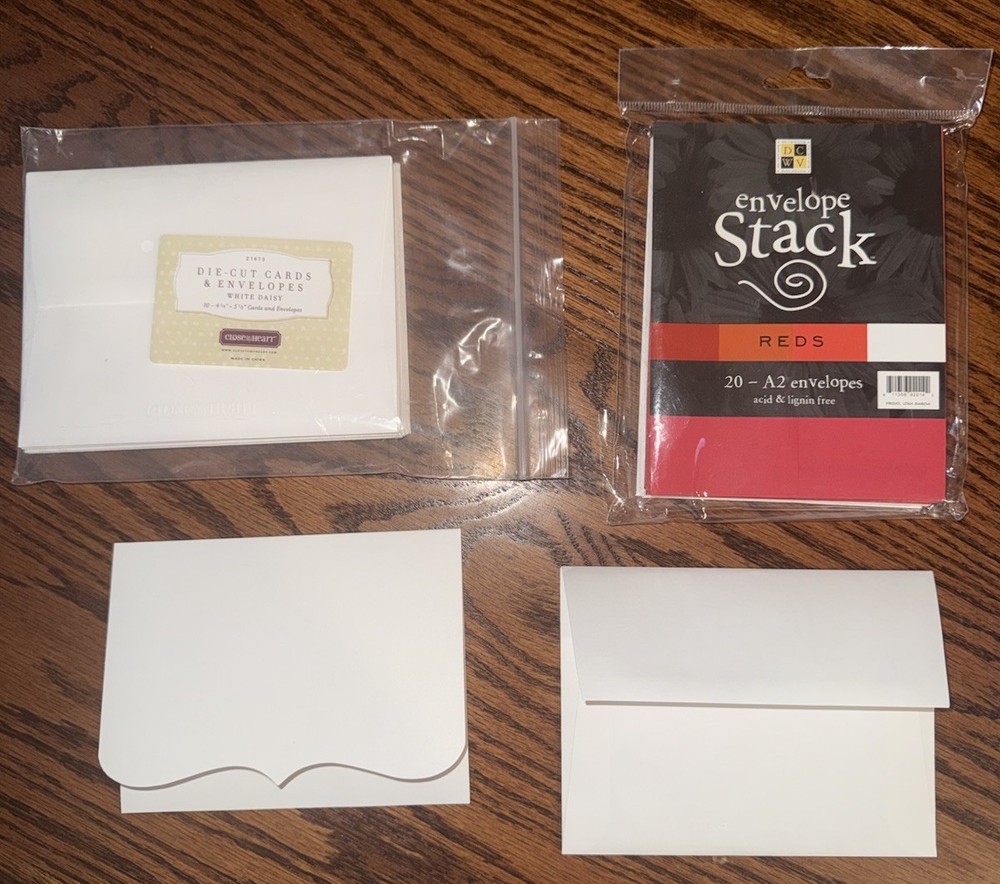 Die Cut Card And Envelopes