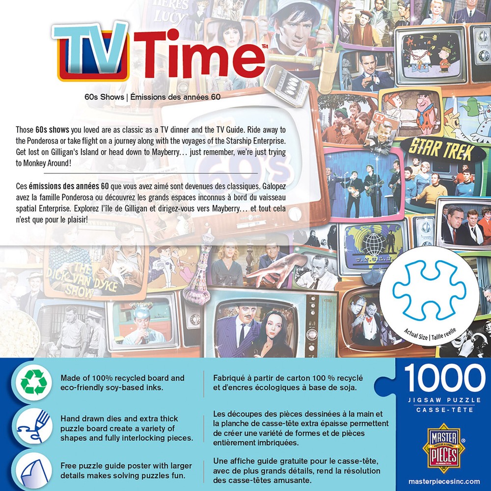 MasterPieces 60s Shows 1000 Piece Jigsaw Puzzle