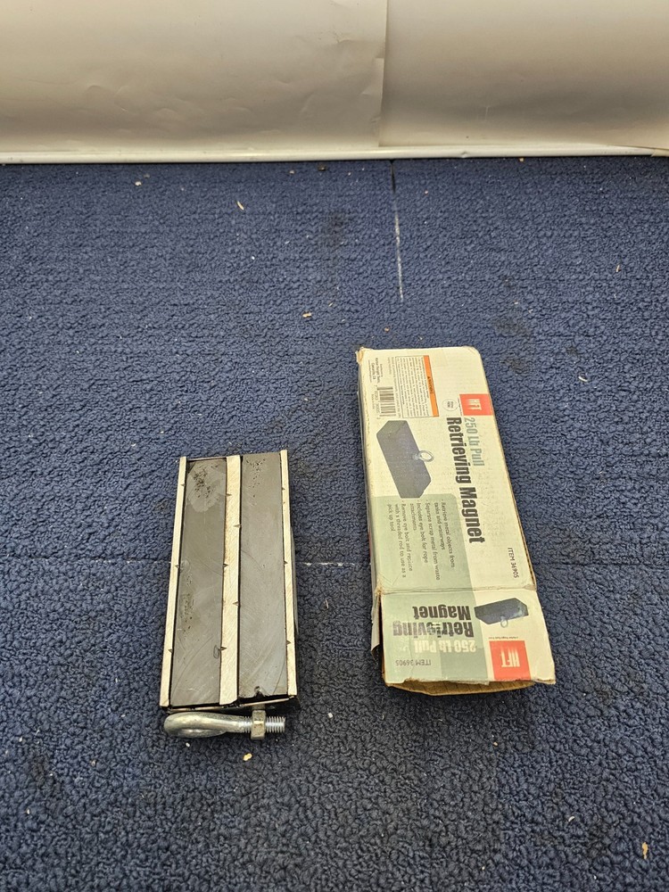 HFT Strong 250LB Pound Capacity Pull Retrieving Magnet Puller Lift Lifter Plate
