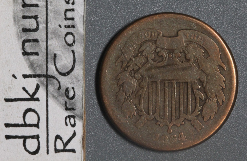 1864 Two Cent Piece 2¢ - G Good dbkjA