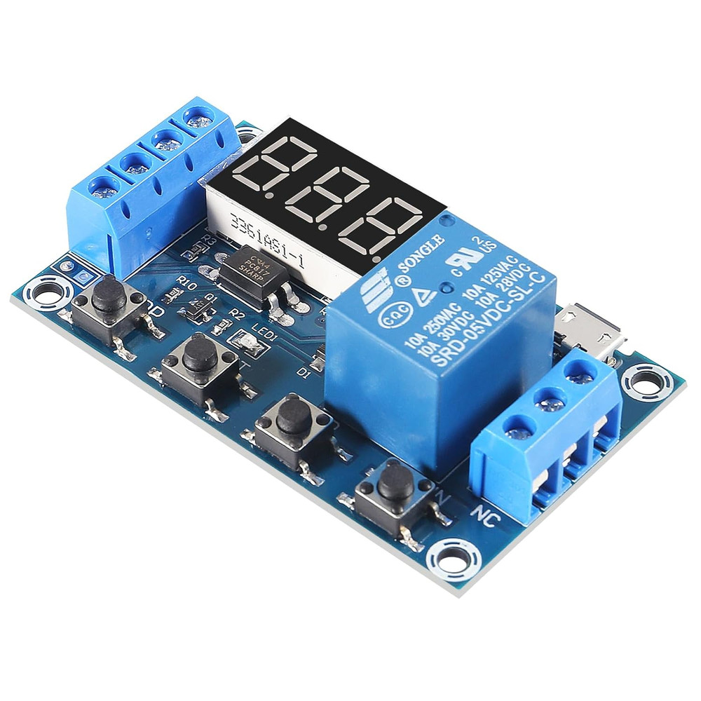4Pcs DC 6-30V Timer Relay Programmable Delay Relay Module Cycle Timer with LCD D