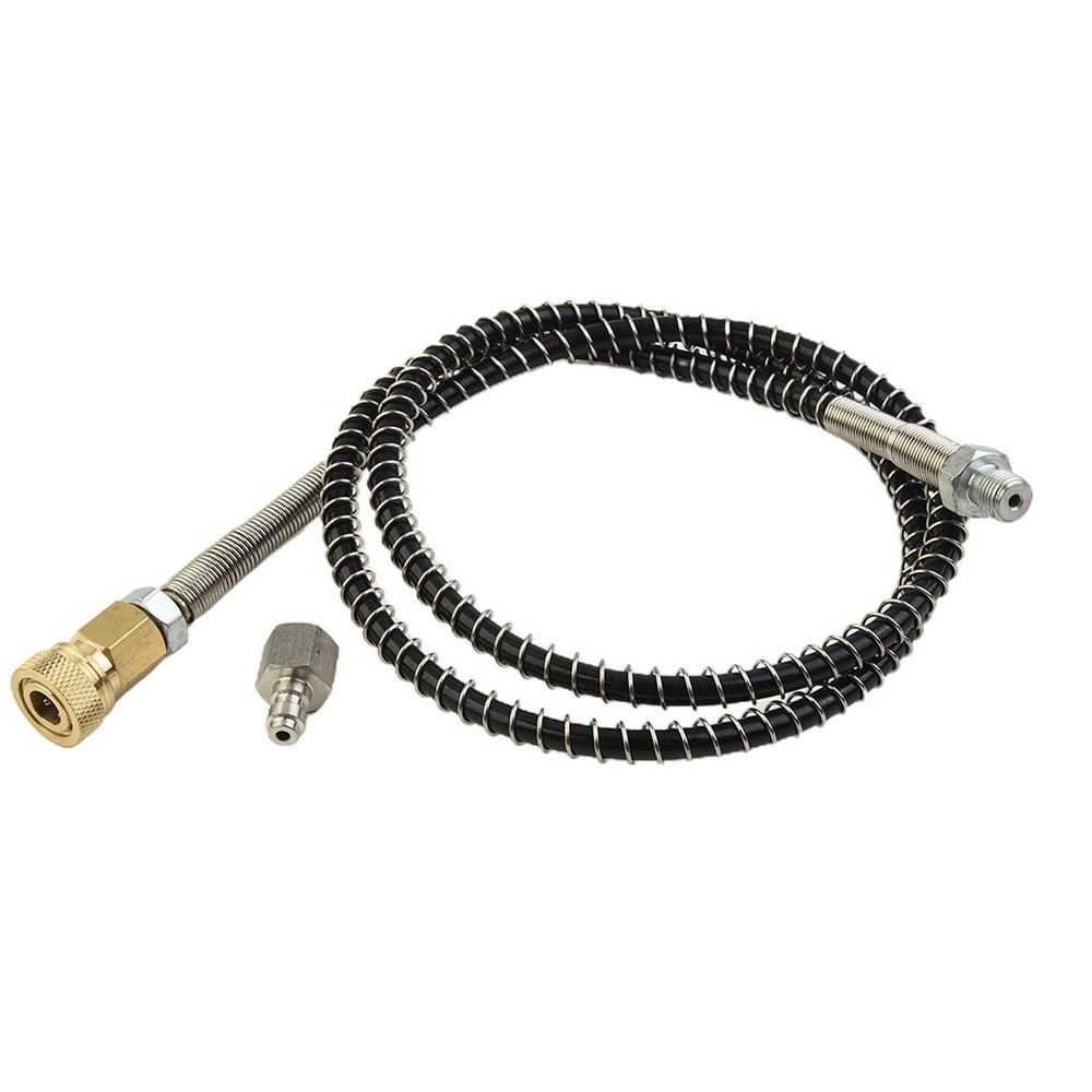 Hose with External Thread Nipple and Quick Release Connection at 36 In