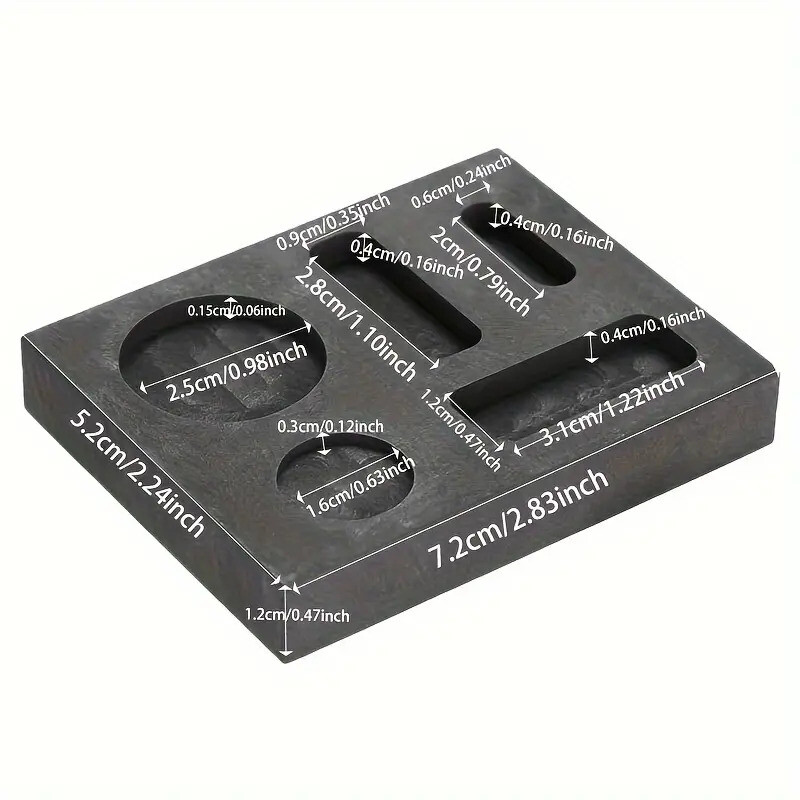 Graphite Ingot Mold for Gold Silver Copper Tin Melting Casting Refining