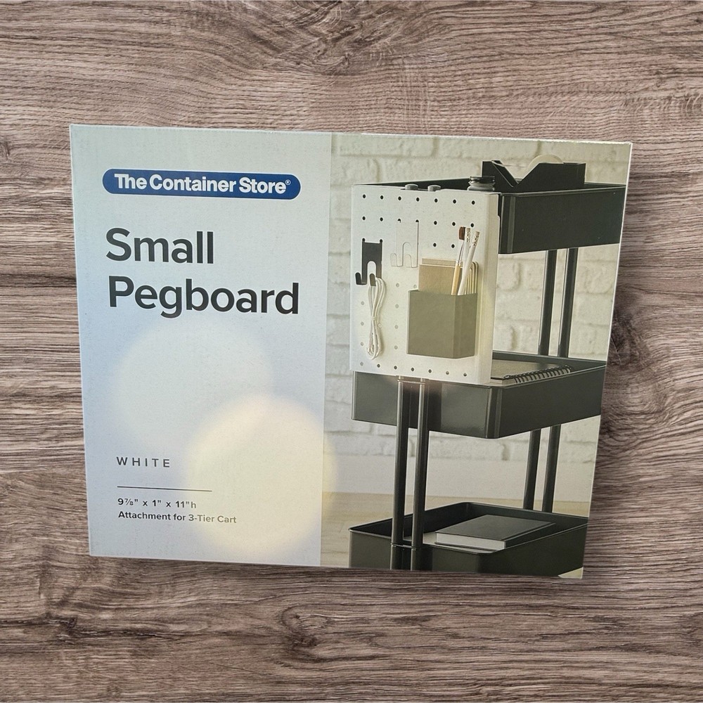 The Container Store Small Pegboard White