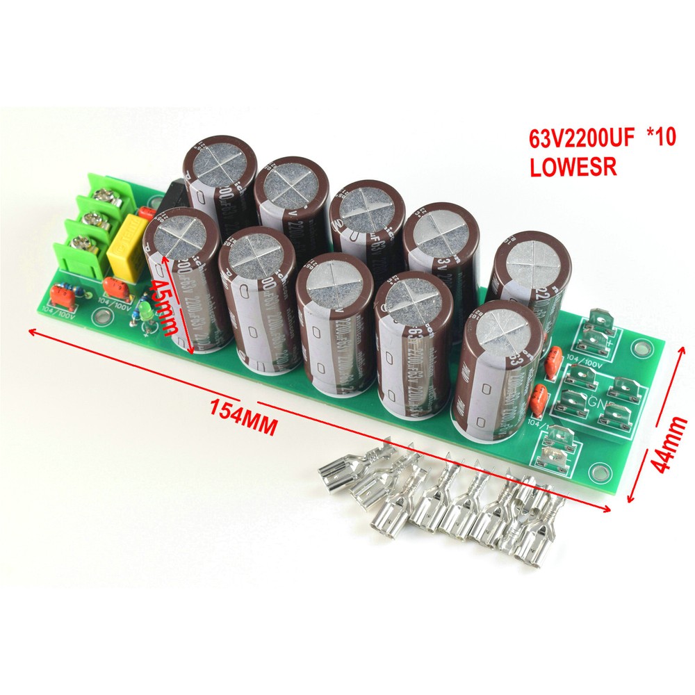 1pc HIFI AMP 63V 2200UF*10 Amplifier Rectifier Power Supply Board Power Array