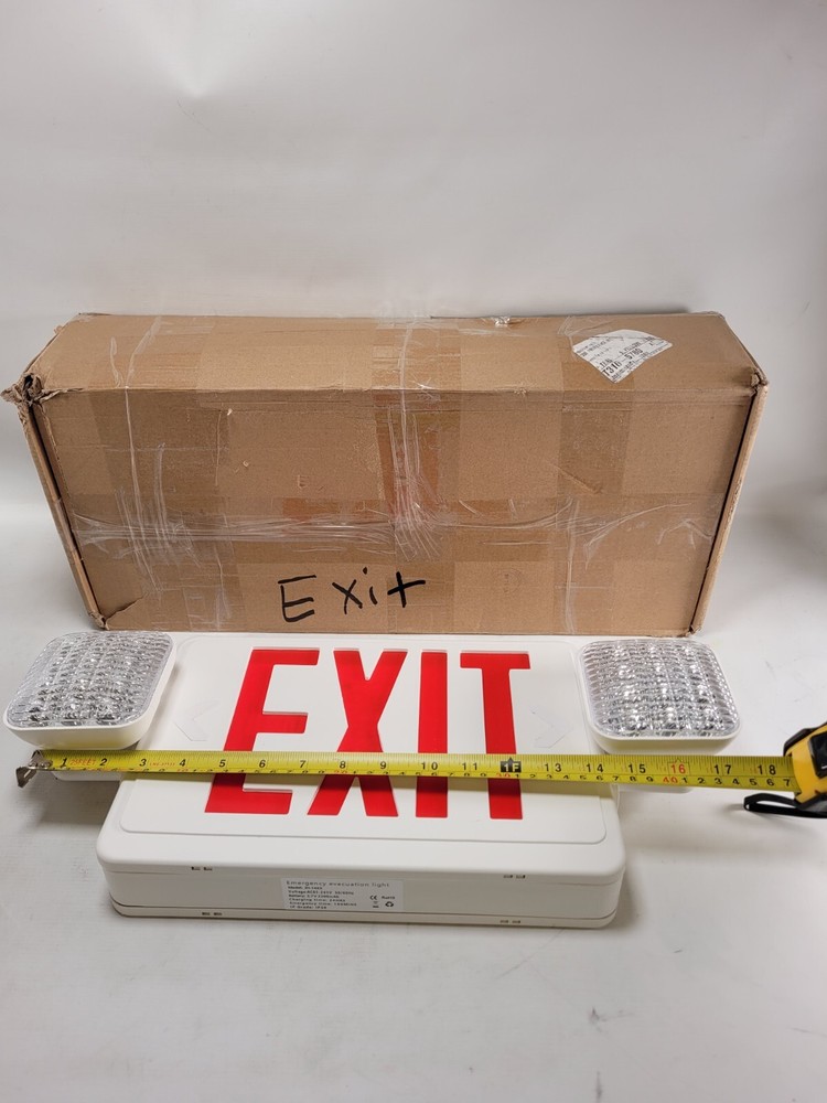 Exit Emergency Light Combo Fire Evacuation Red Sign Model JH-1465