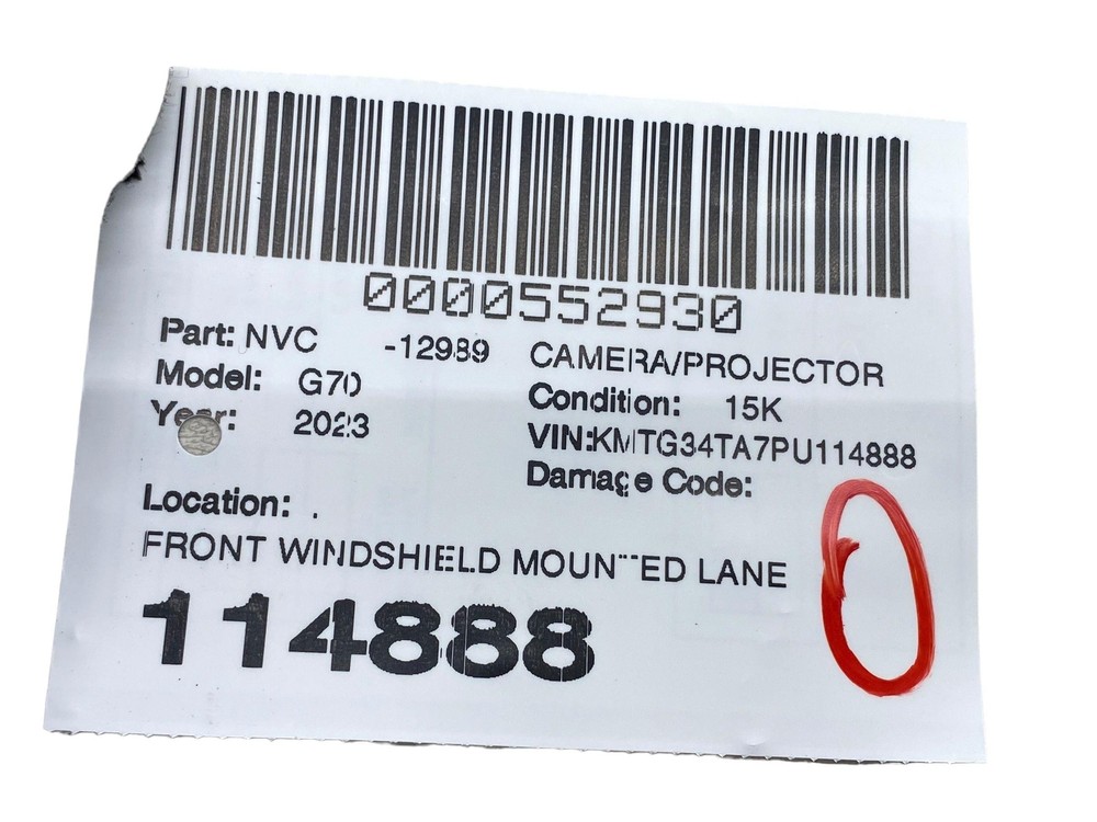 21-23 GENESIS G70 FRONT WINDSHIELD MOUNTED LANE KEEP ASSIST CAMERA CONTROL MODUL