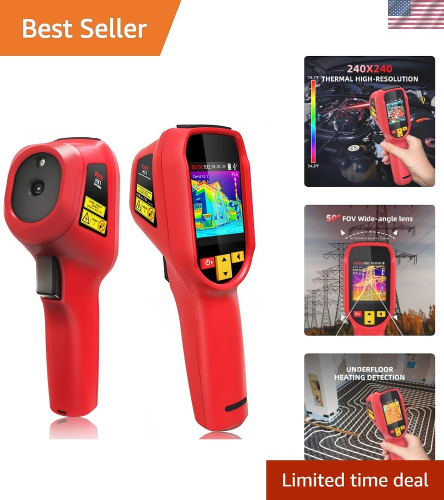 Rechargeable Handheld Thermal Imaging Camera with Laser Pointer & 15 Color Modes