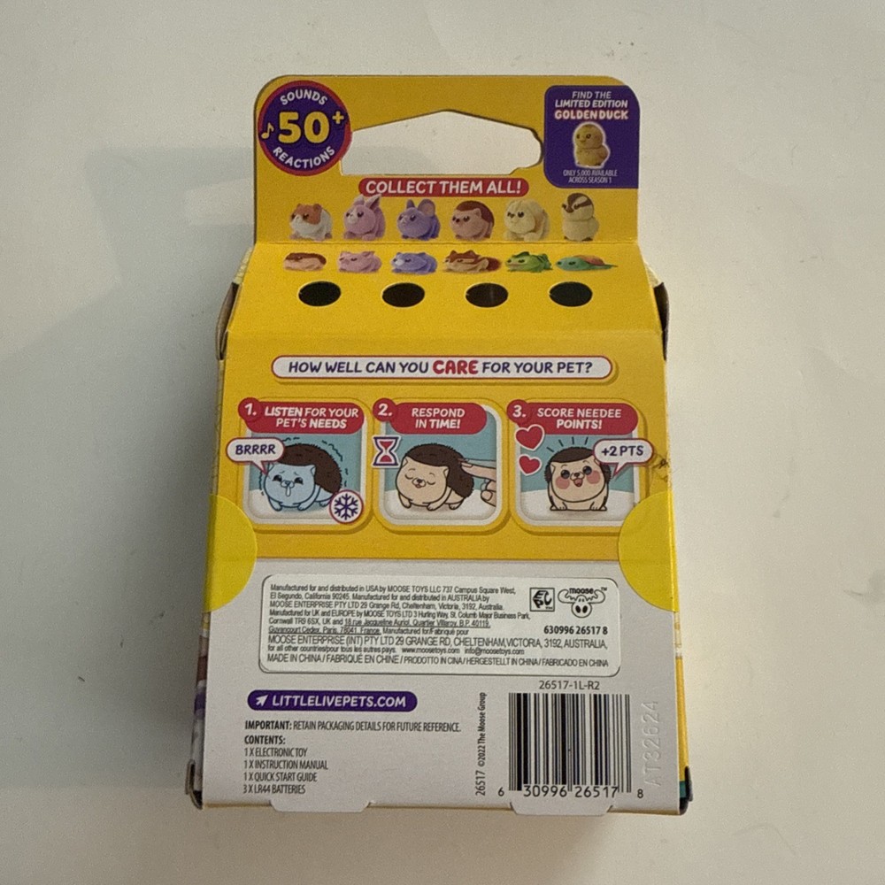 Little Live Pets Chippee Hamster Needees Interactive Pocket Animal