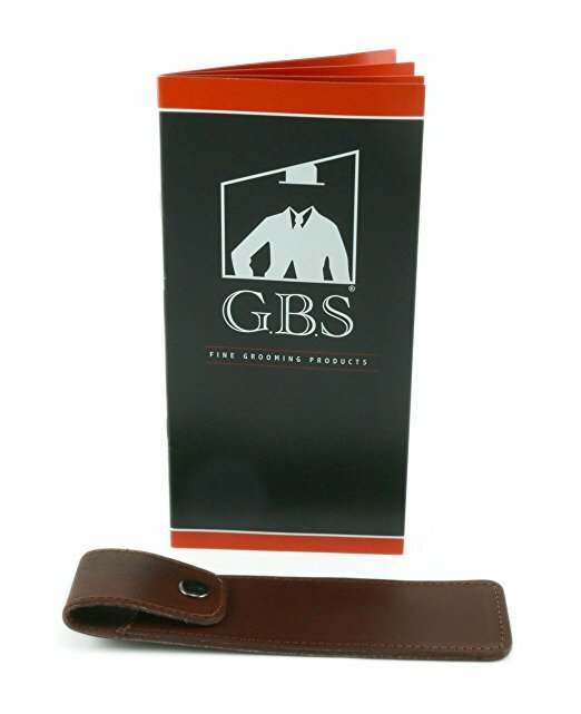 GBS Brown Leather Straight Razor Case