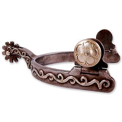 Classic Equine Youth Scroll Spur Null Silver