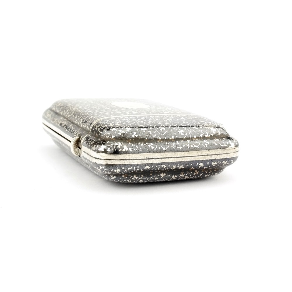 Rare Georg Adam Scheid GAS Solid Silver & Niello Cigarette Case