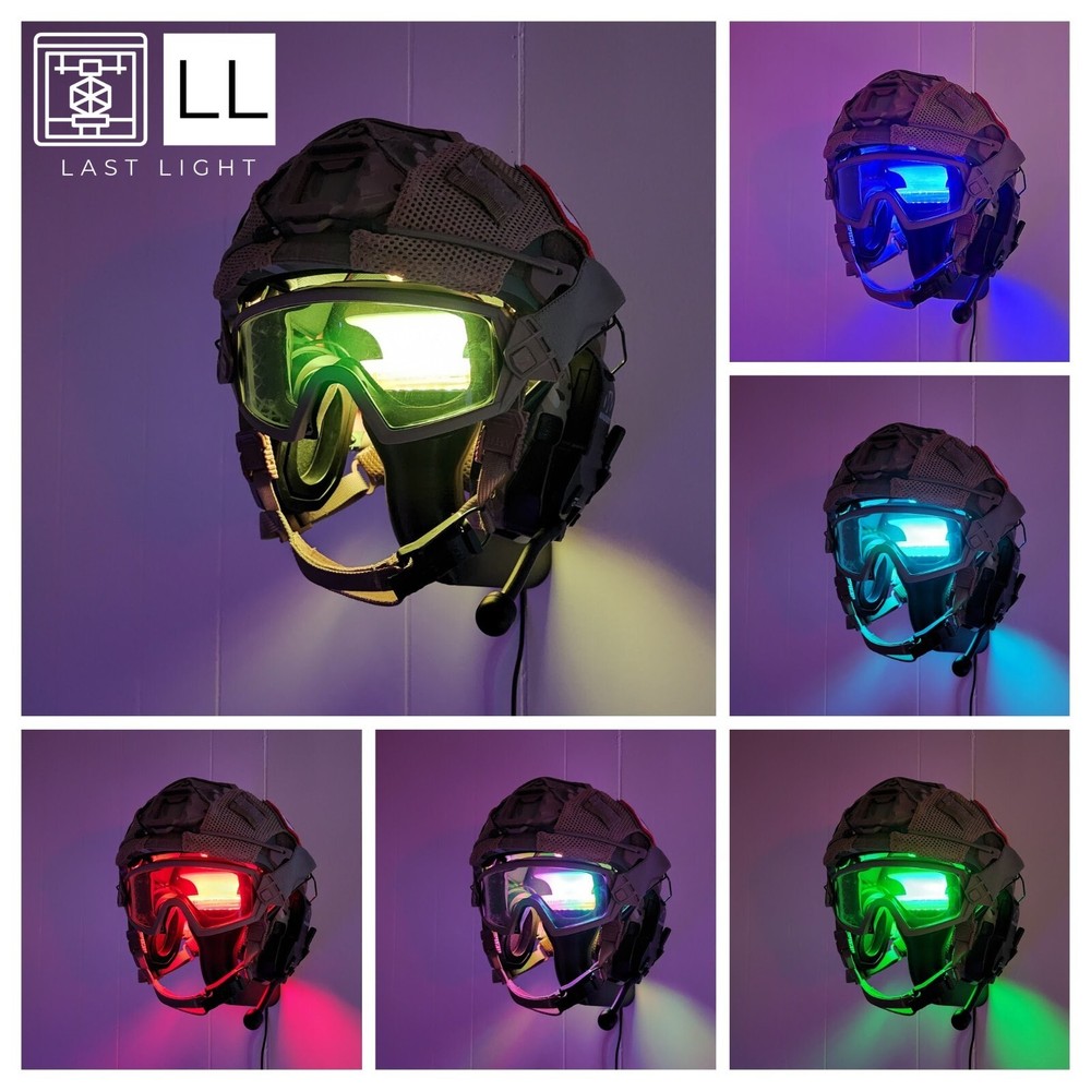 Helmet Wall Display - Remote Controlled - USB Powered LED