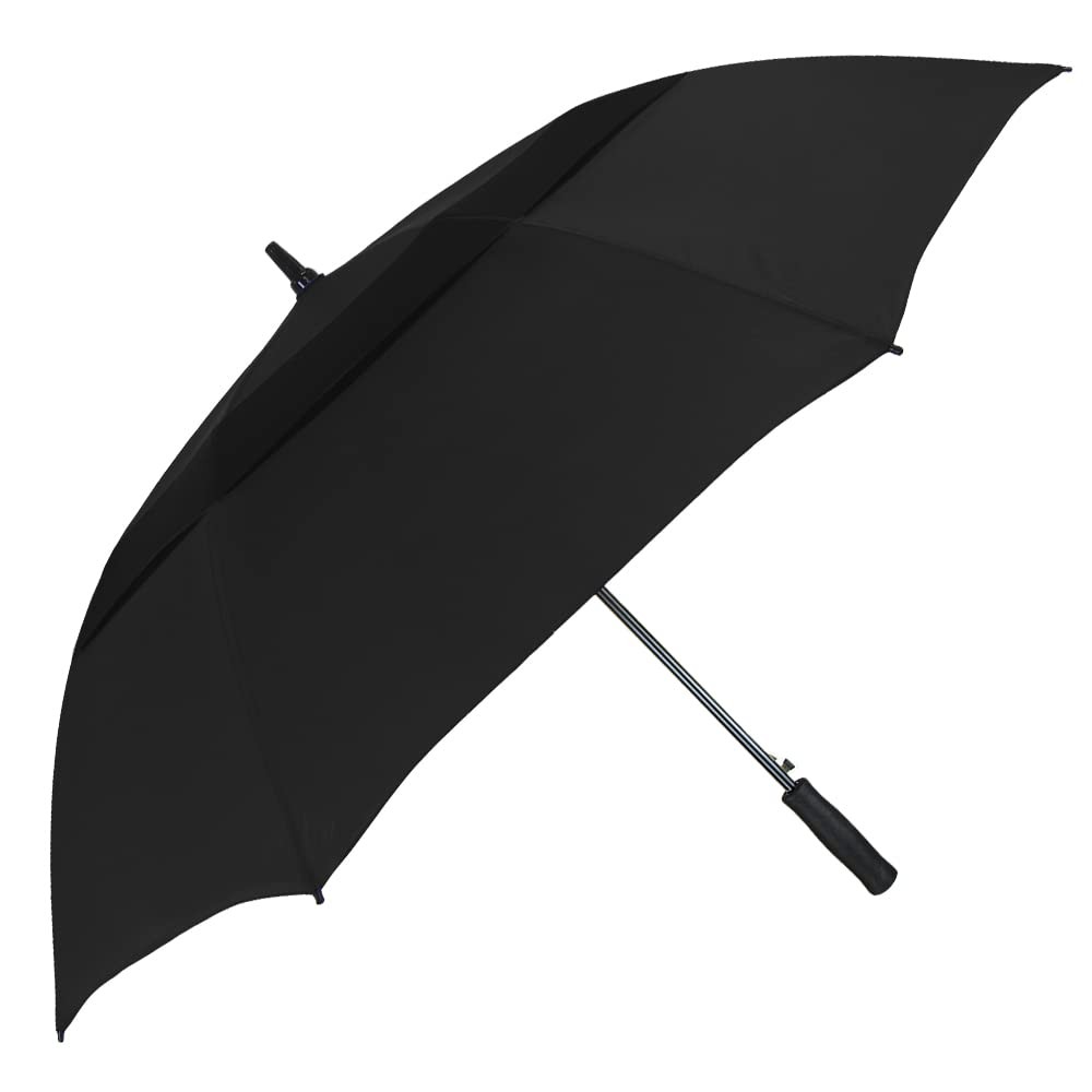 The Vented Club Canopy 58" Large Automatic Open Double Canopy Windproof Golf ...
