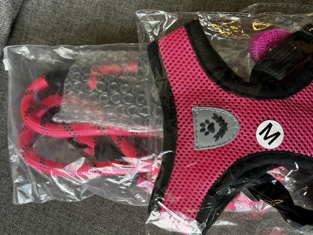 Medium Size Dog Harness Set No Pull Reflective breathable mesh vest And Leash