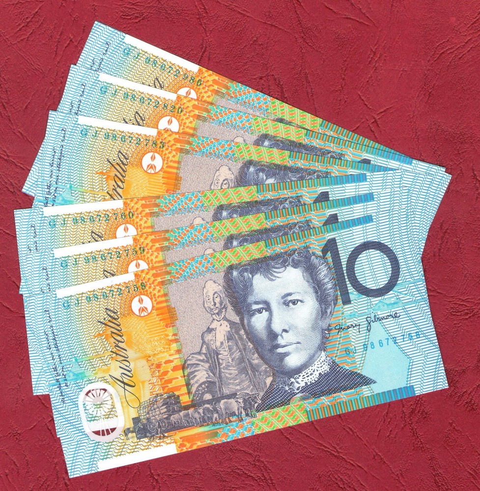 AUSTRALIAN BANKNOTE $10 TEN DOLLARS 1998 GENERAL PREFIX UNC