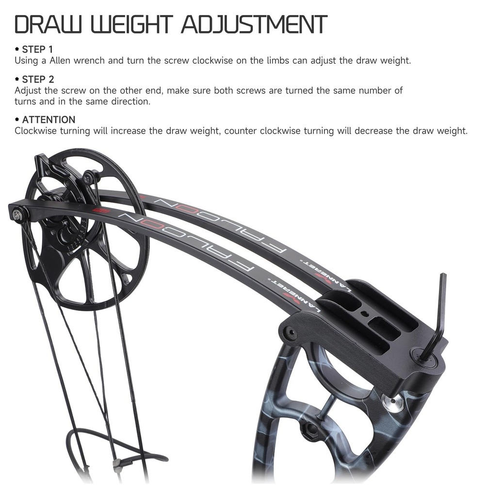 Lanneret Compound Bow and Archery Sets - Right Hand Archery Compound Bows 30-...