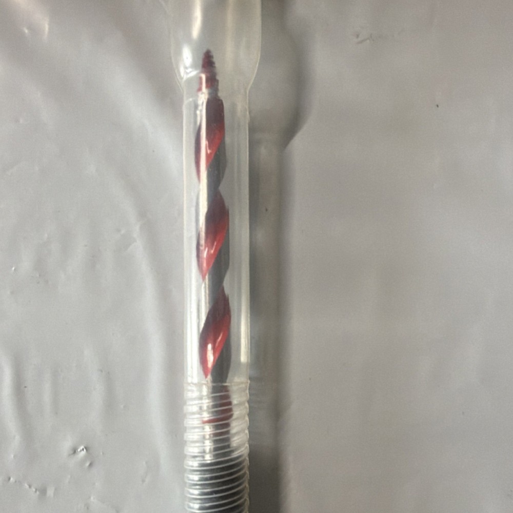 Red Silver Auger Woodworking Drill Bit with Protective Case
