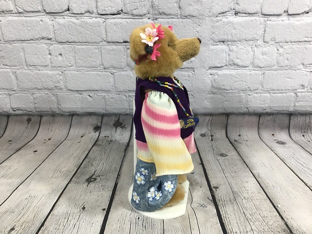 Vintage Brass Button Bear " Ivy"