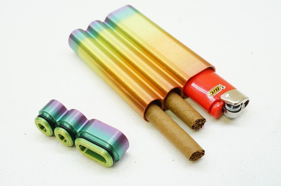 RAINBOW Waterproof Cigarette Case Smoking Lighter Holder Dry Storage