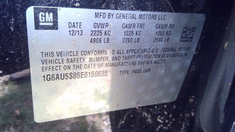 Driver Left Sun Visor Fits 14-19 CTS 201452