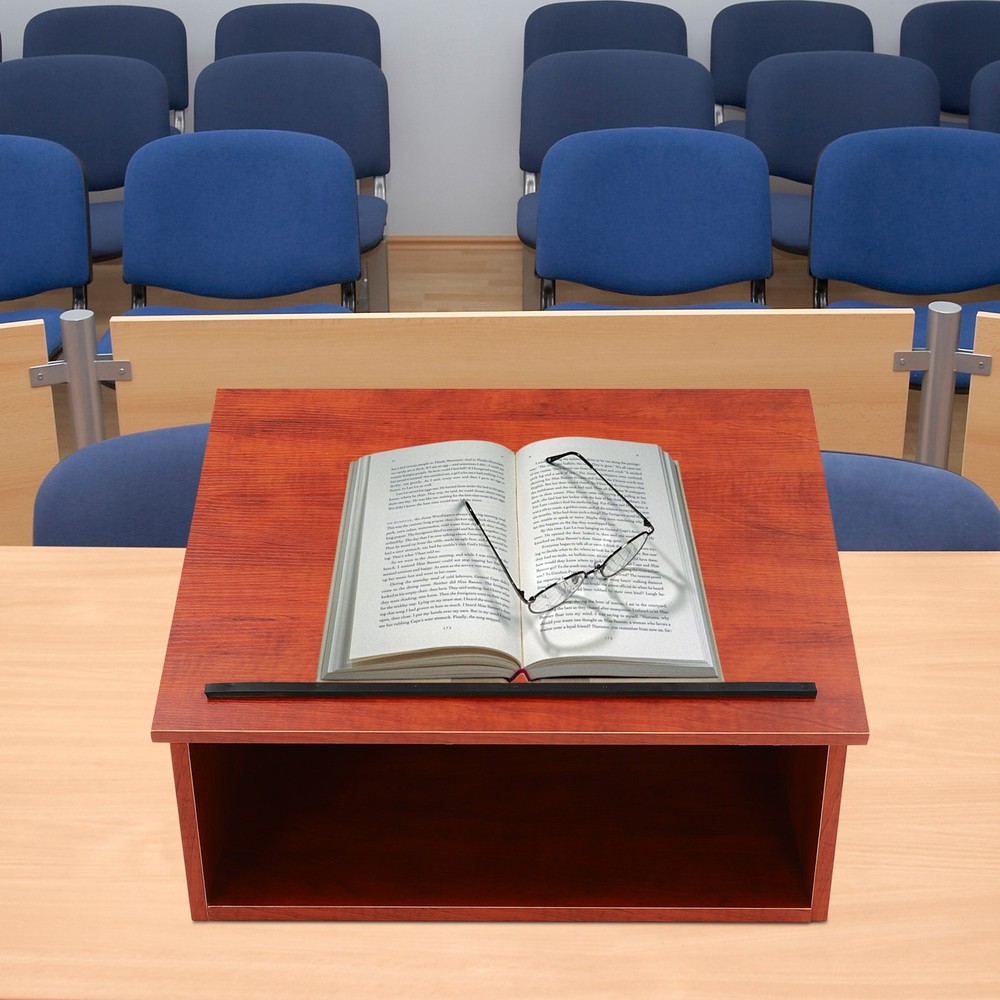 Portable Tabletop Lectern Classroom Presentation Lectern Table Top Lectern Brown