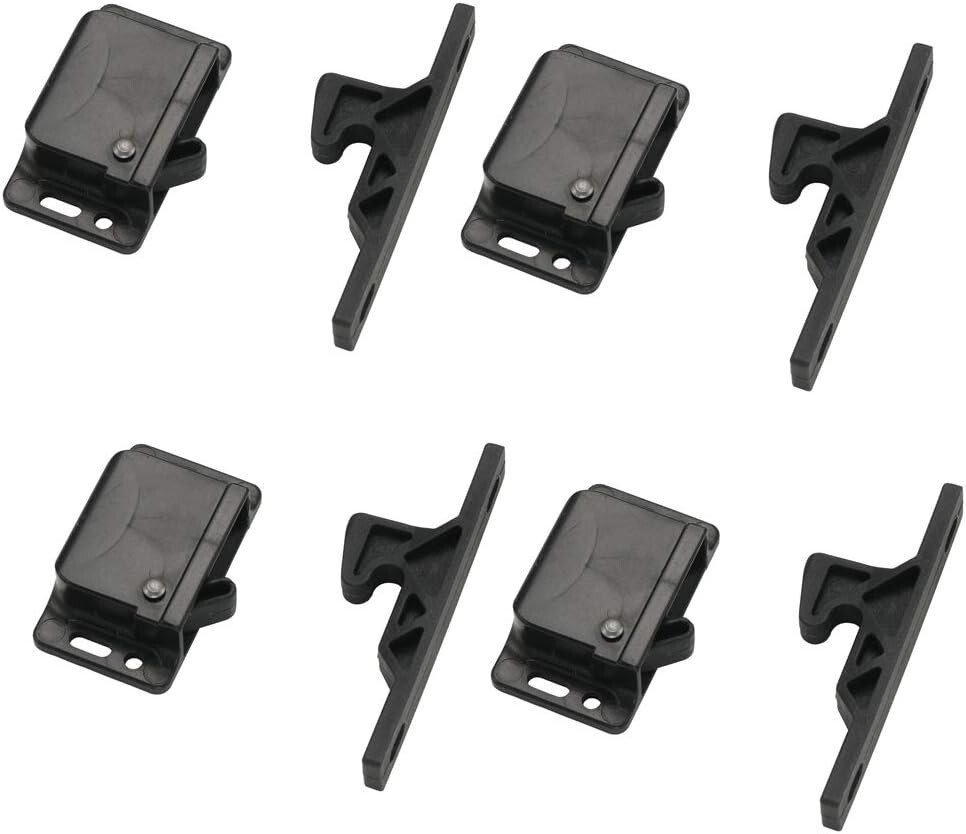 4 Pack DECORITE 5838 Black Grabber Latch RV Trailer Drawer Cabinet Catch CL-308