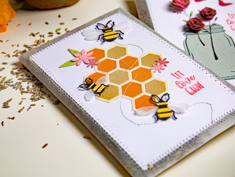 Sizzix Thinlits 11pc set - Bee Hive #665880 Retail $20.99 by Olivia Rose