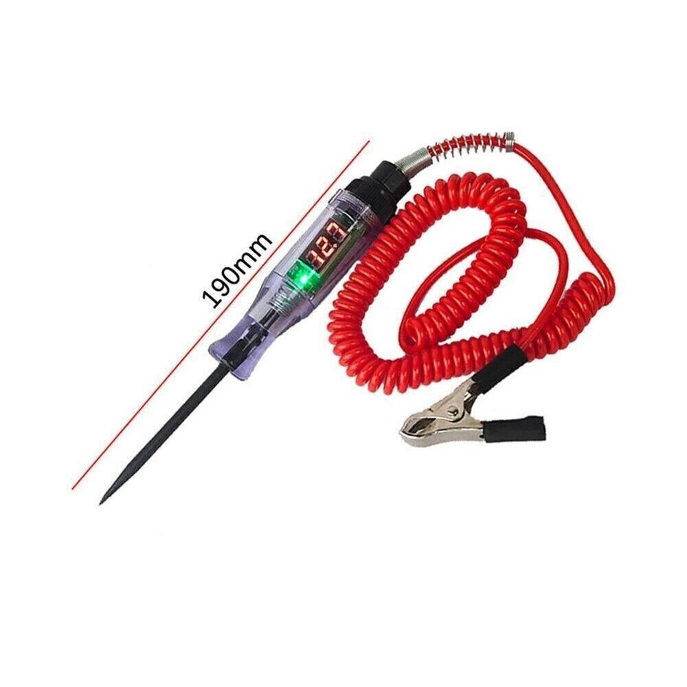 Automotive Test Light LED Digital Display Circuit Tester Voltage Display Tools