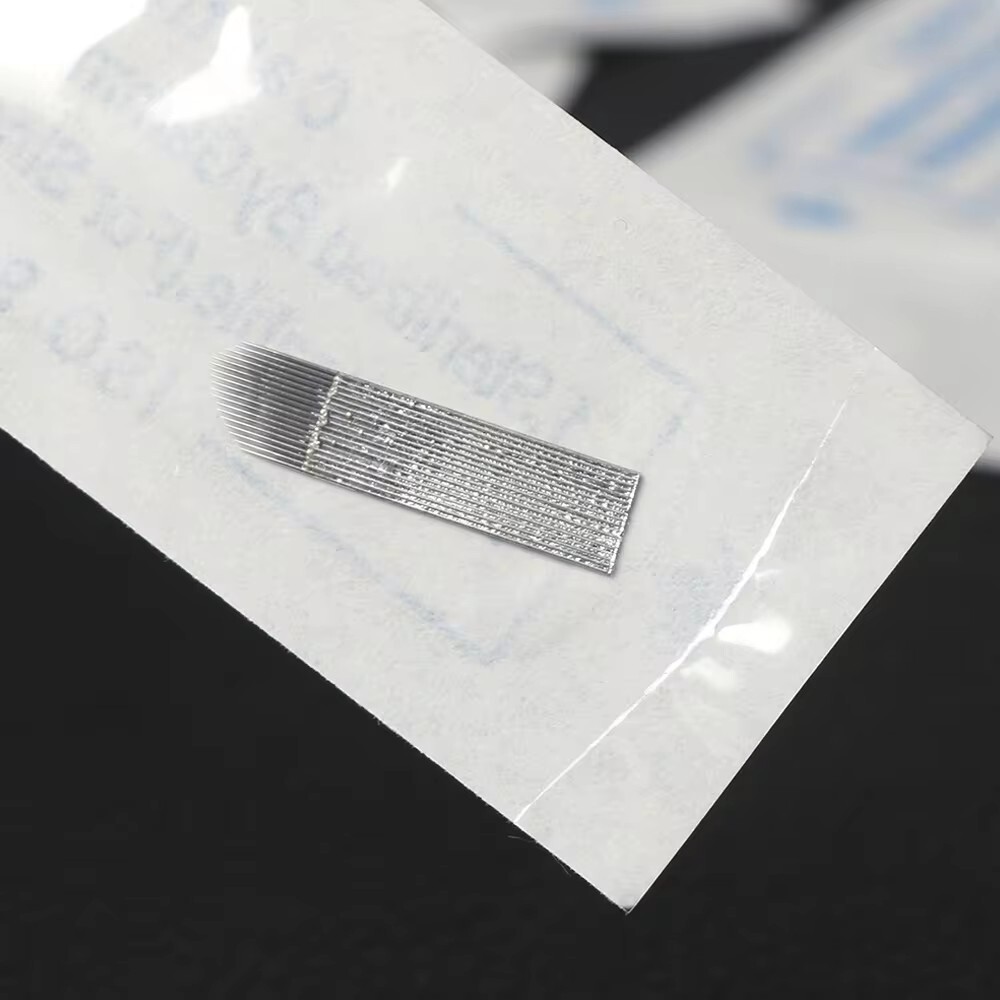 Chamfer Blade 18Pin Permanent Makeup Eyebrow Tatoo Blade Microblading Needles