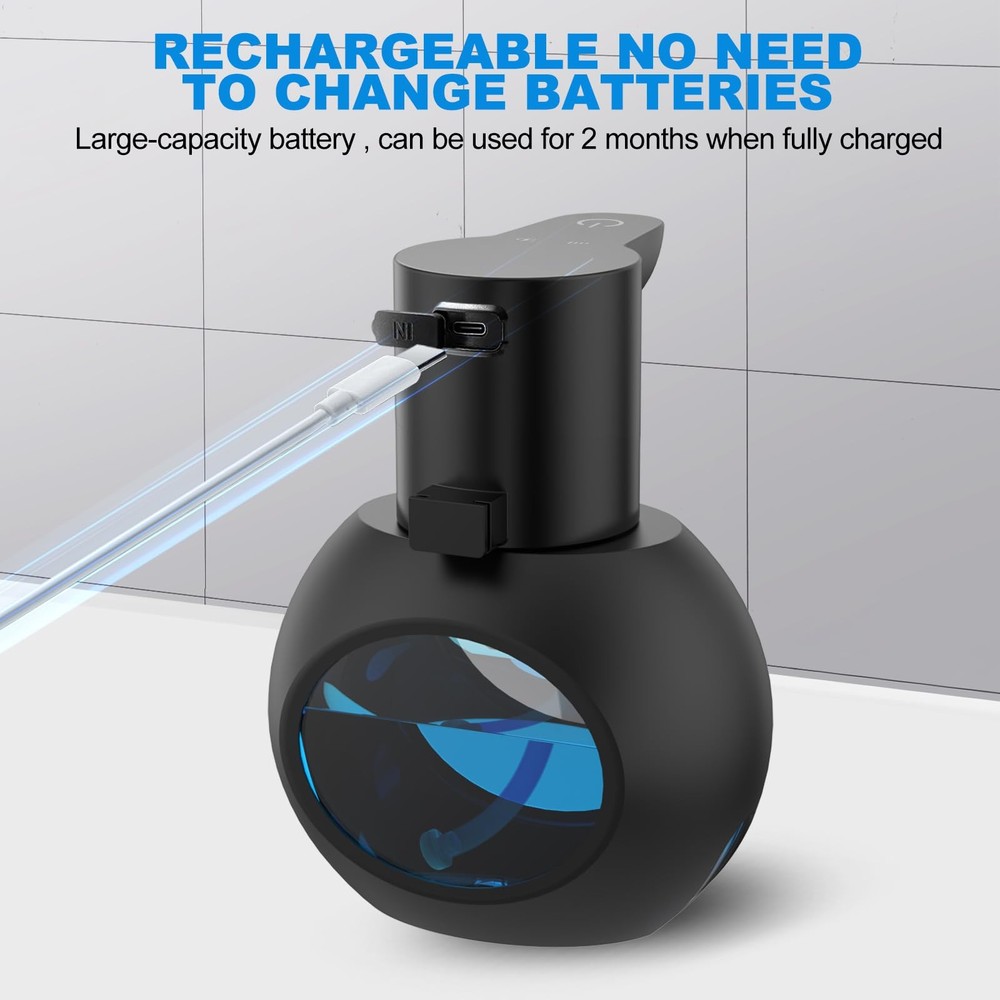 Automatic Soap Dispensers,15oz/420ml USB Touchless Foaming Black