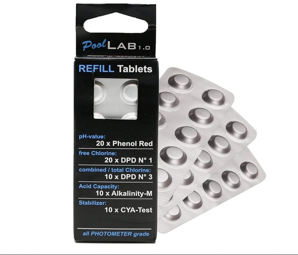 Replacement Water Testing Tablets for Pool Lab 1.0 Kit 70 Tablets PoolWater...