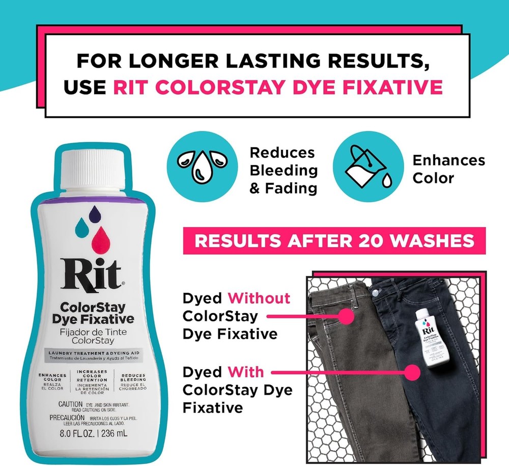 Rit All-Purpose Liquid Dye, Black, 3-Pack