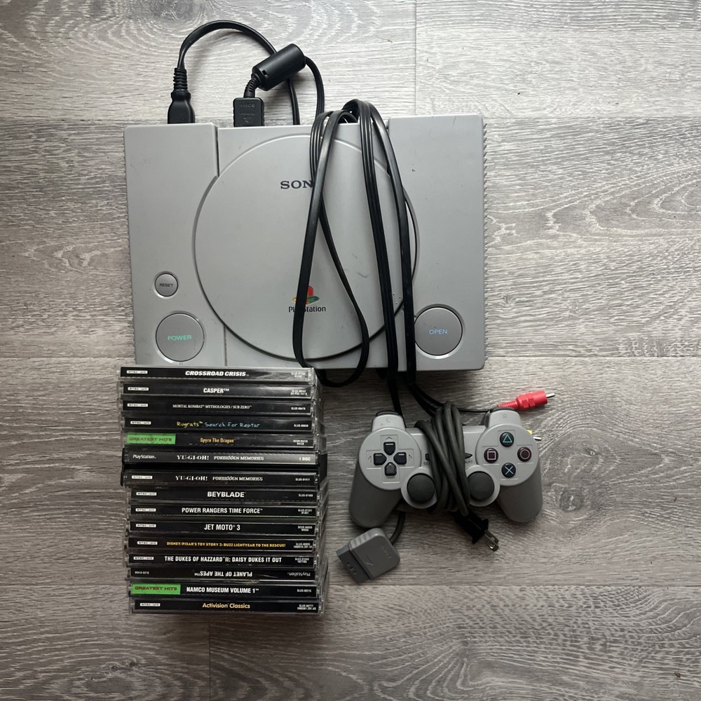 playstation 1 console Controller bundle 14 Games All Hookups