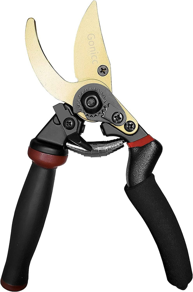 8.5" Professional Rotating Bypass Titanium Coated Pruning Shears(Gpps-1014), Sec