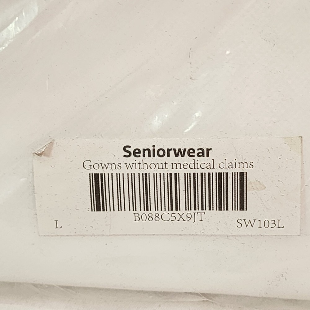 Senior Disposable Isolation Gown, White, Large
