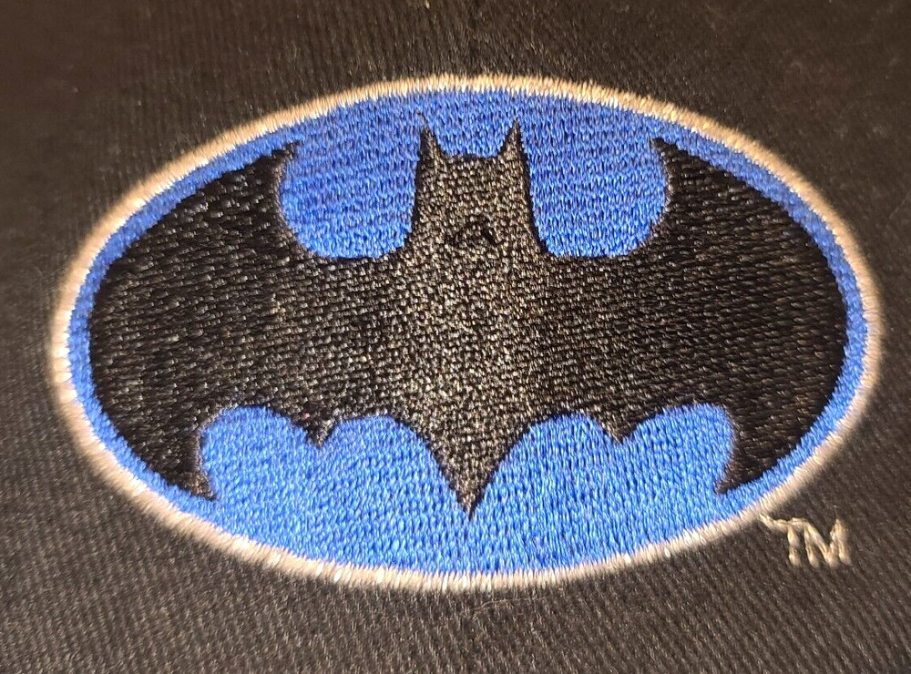 Vintage Batman DC Comics Snapback Cap Hat 2000 Dark Knight Comic Book blue black