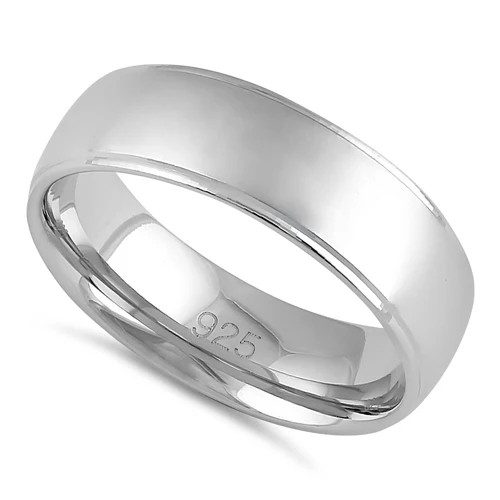 925 Sterling Silver Brushed Wedding Band Ring