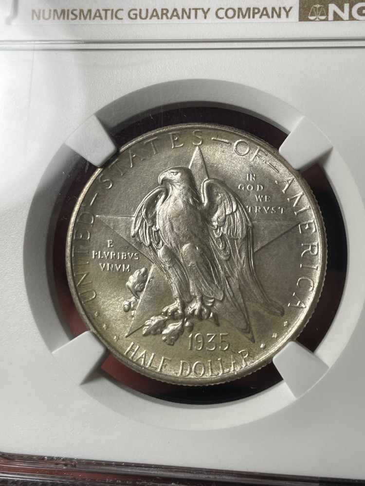 1935-S NGC MS66 CAC Texas Silver Commemorative Half Dollar Original