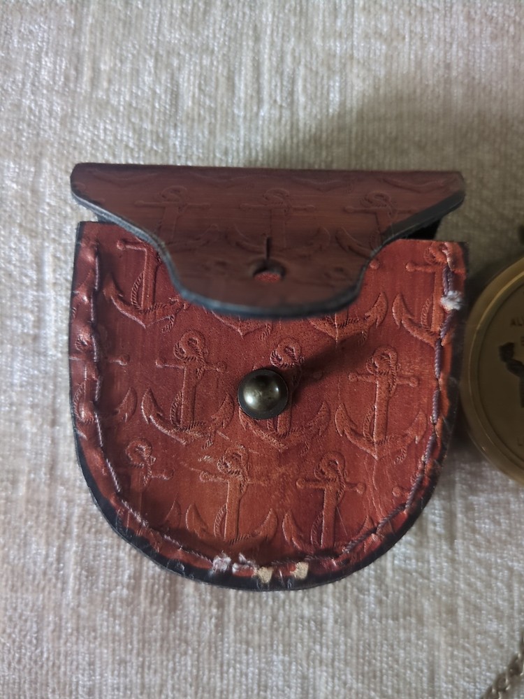 To My Son Compass Personalized Brass W/Pouch