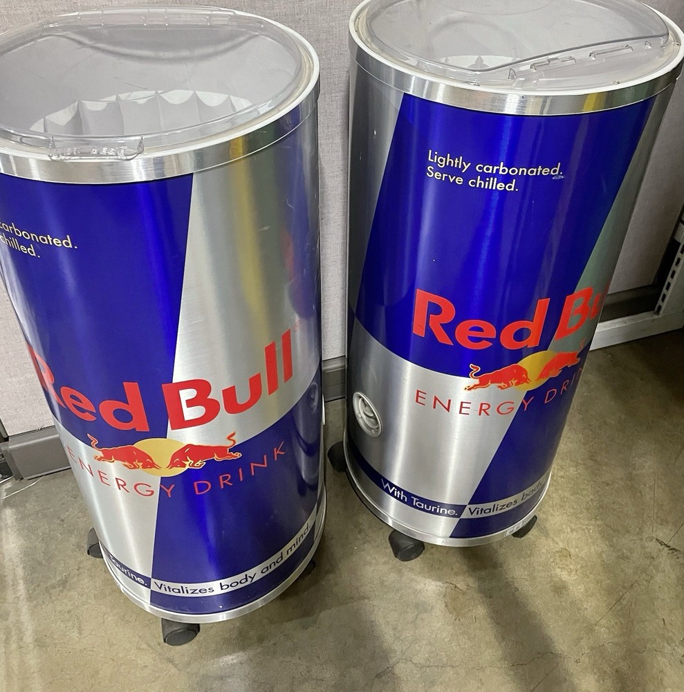 Red Bull Rolling Ice Chest (2) Tall Cans